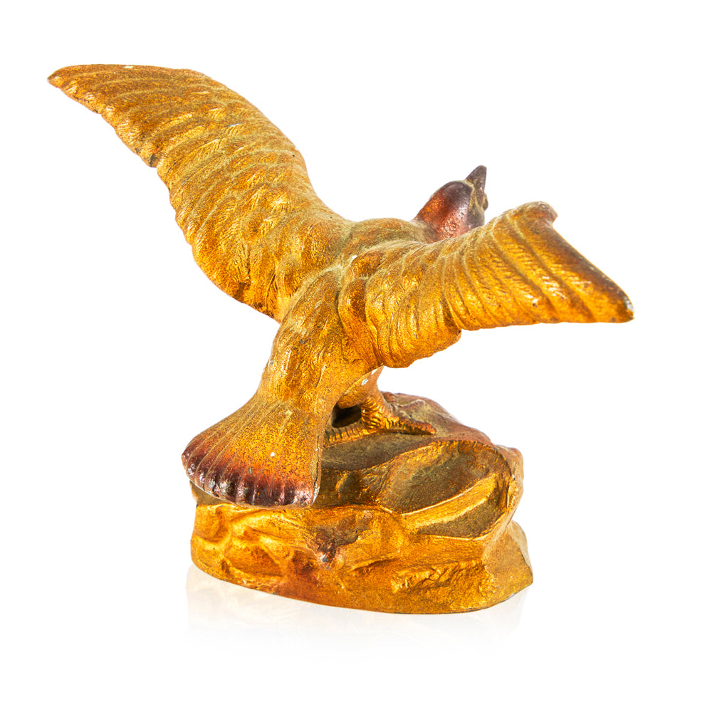 Yellow Small Brown Eagle Sculpture
