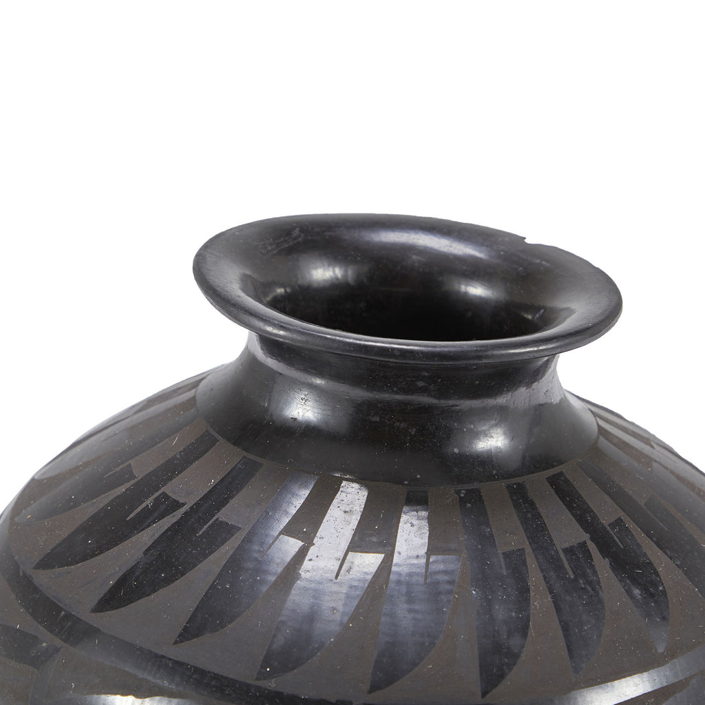 Black Painted Southwest Vase