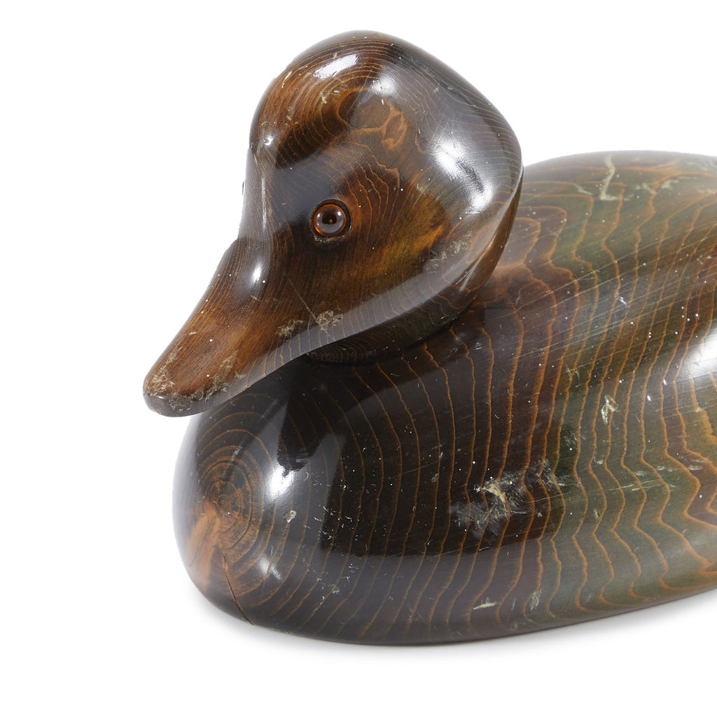 Wood Mallard Duck Sculpture