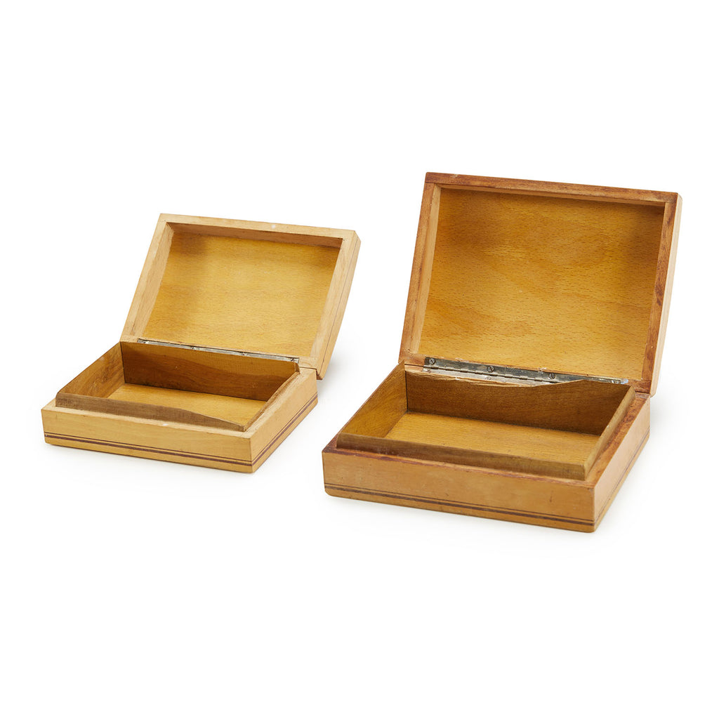 Wood Cigar Box Set