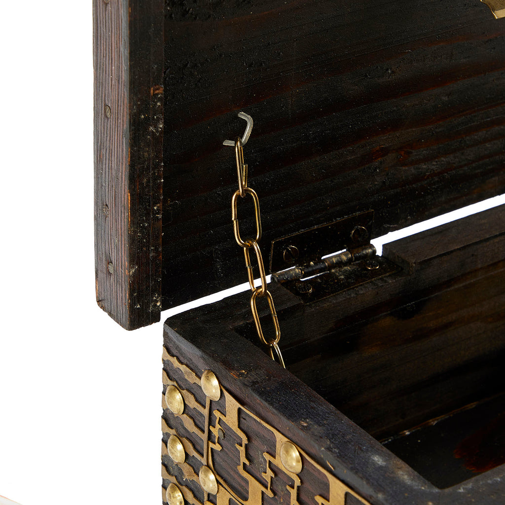 Gold Nailhead Jewelry Box