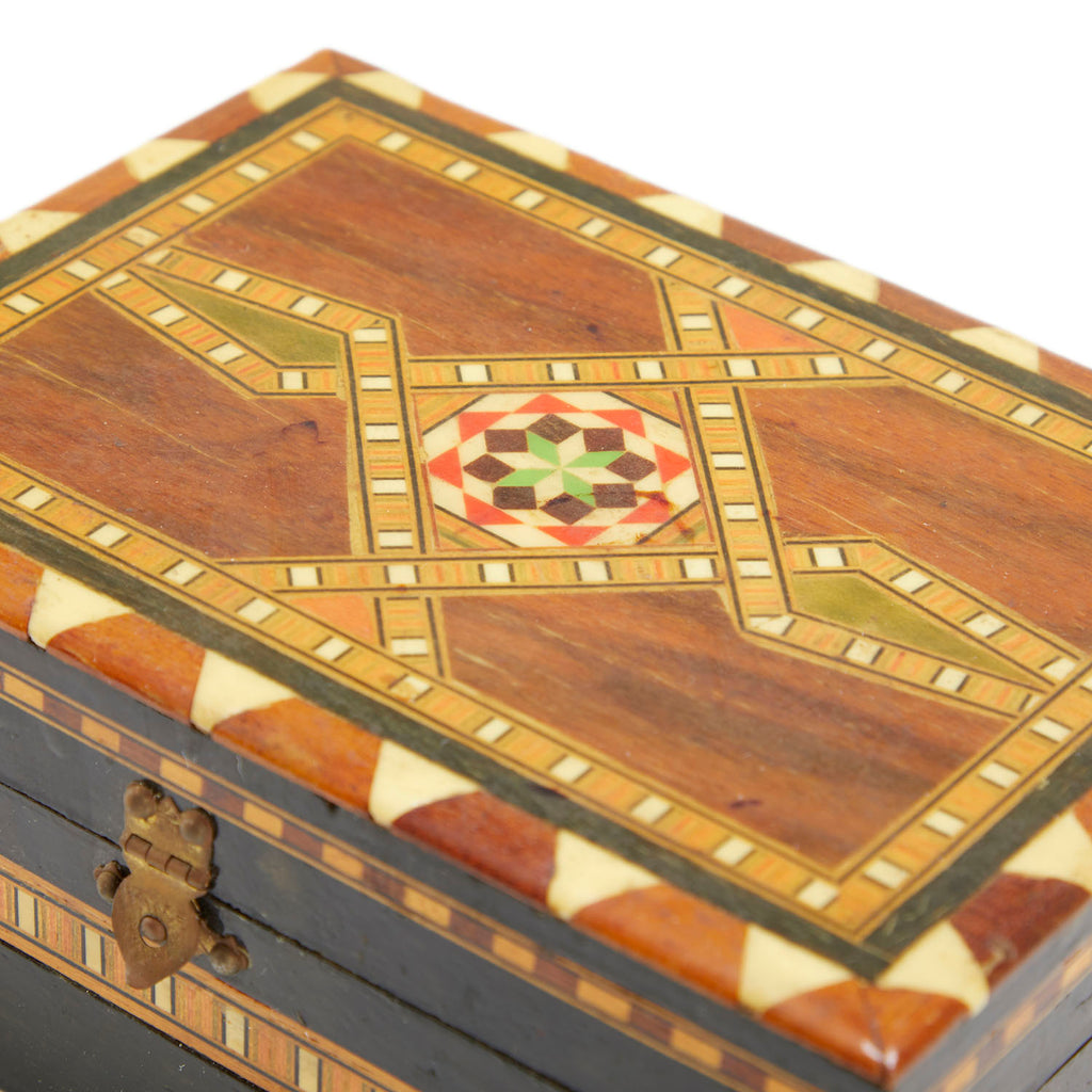 Black Wood Inlay Jewelry Box