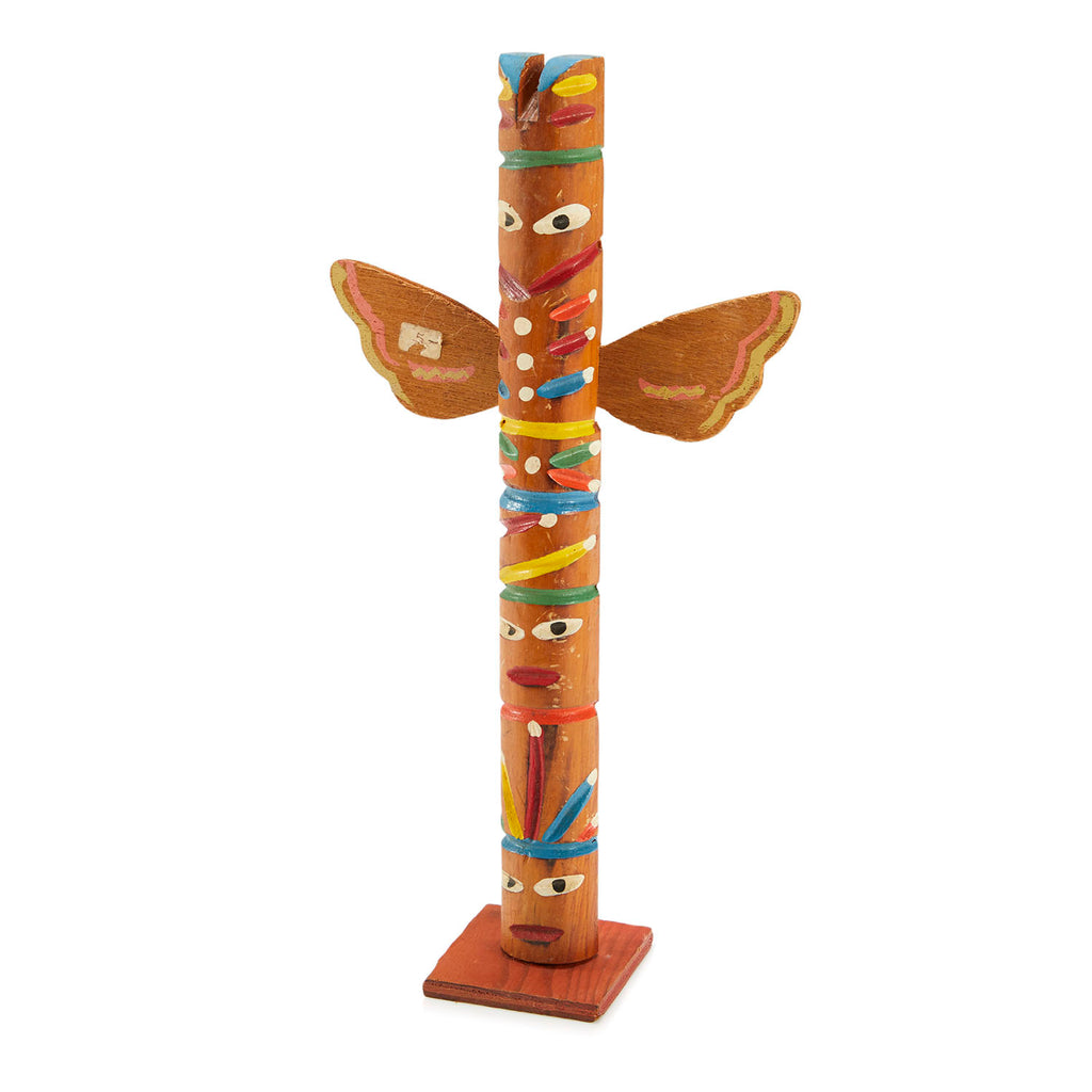 Short Painted Totem Sculpture