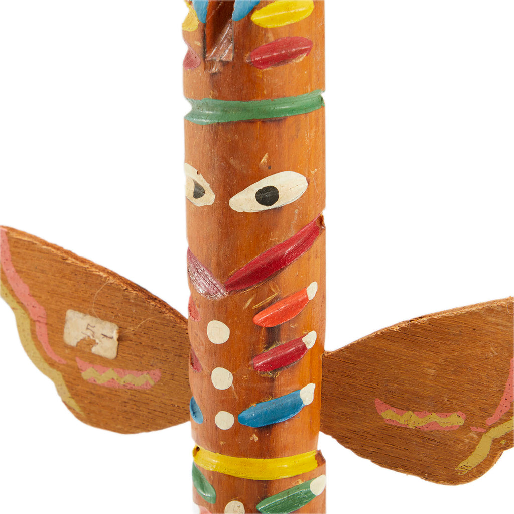 Short Painted Totem Sculpture