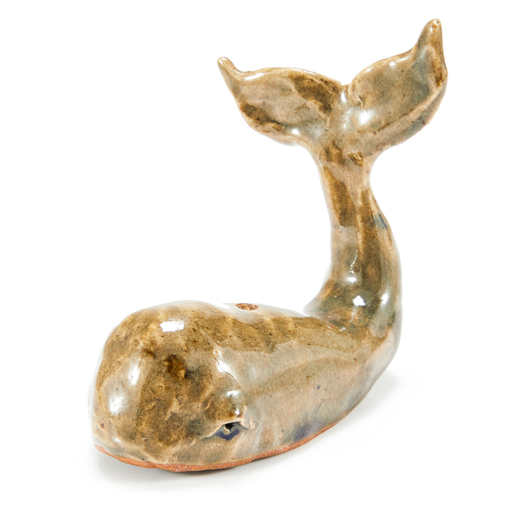 Yellow Granite Whale Paperweight