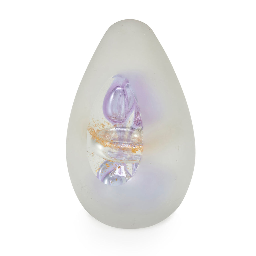 Glass Egg Paperweight