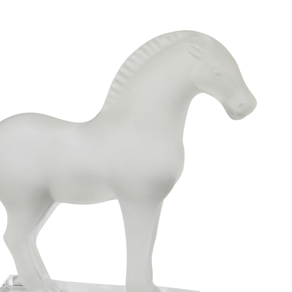 Glass Horse Figurine Paperweight
