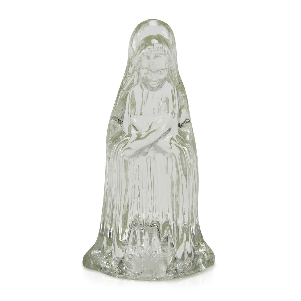 Glass Religious Woman Figurine