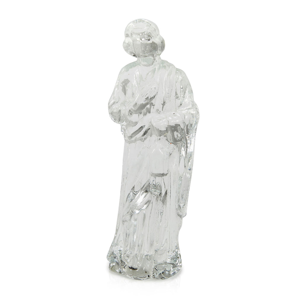 Glass Religious Man Figurine