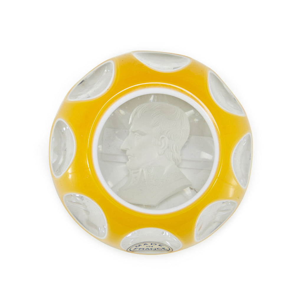 Yellow Glass Man Paperweight