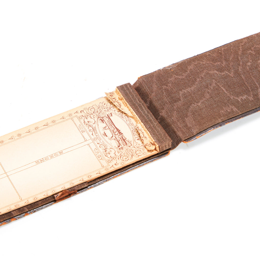 Brown Italian Leather Bound Stationary Pad