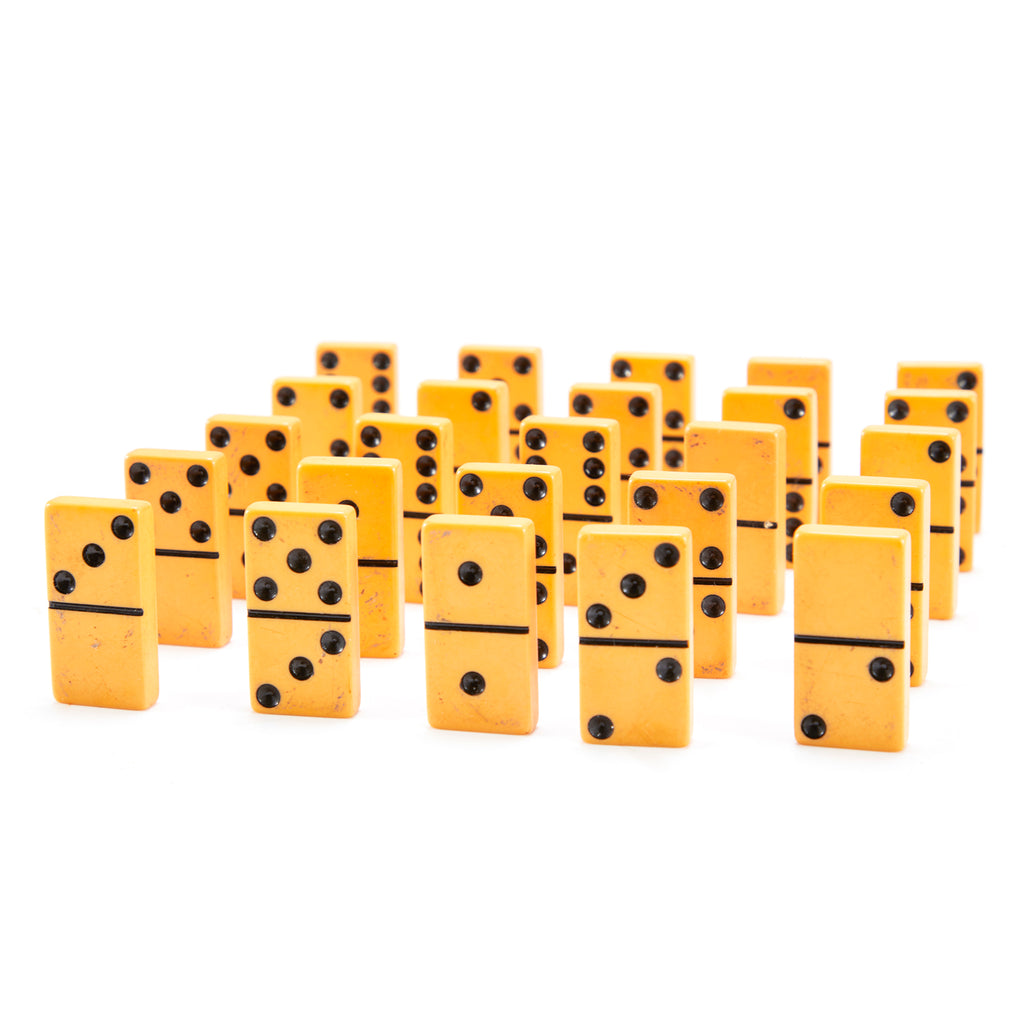 Ivory and Black Dominoes Set