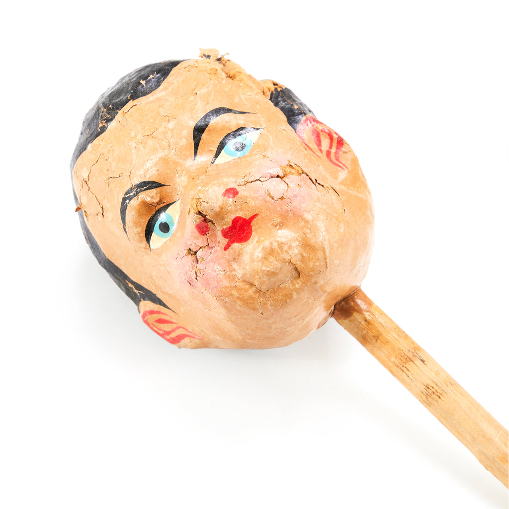Tan Doll Head Vintage Rattles