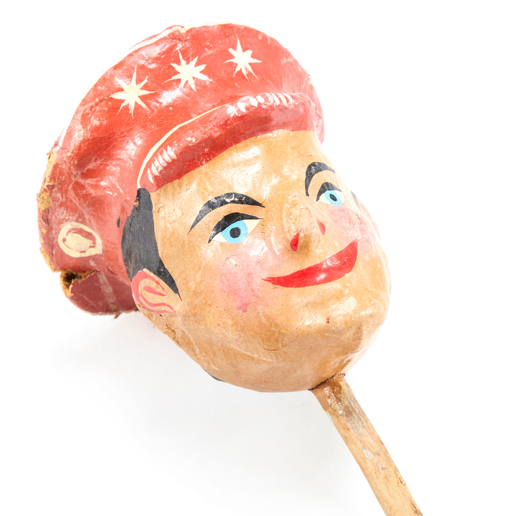 Tan Doll Head Vintage Rattles