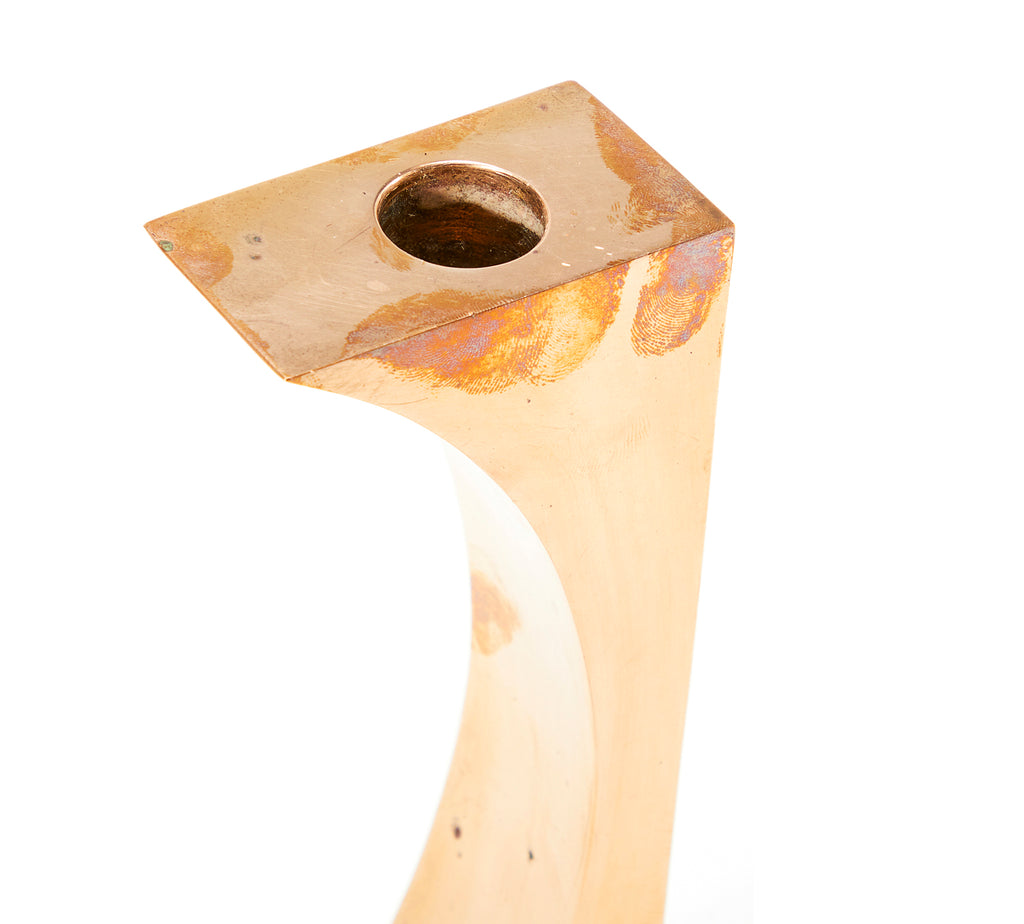 Bronze Crescent Candle Holder