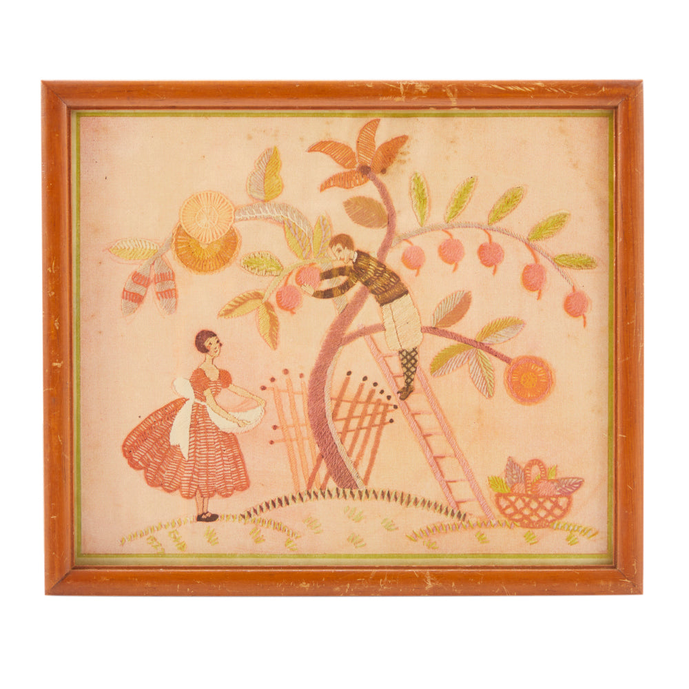 Stitched Hanging Apple Tree Wall Art