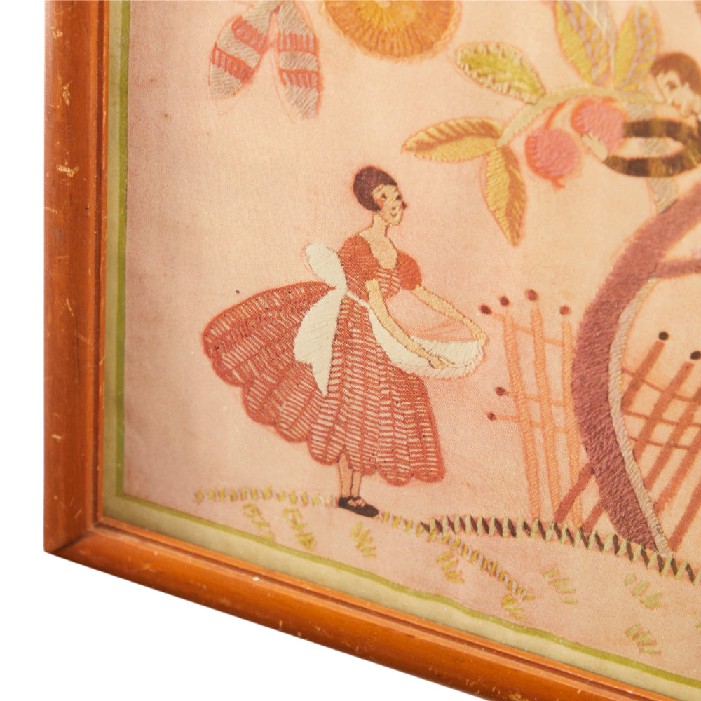 Stitched Hanging Apple Tree Wall Art