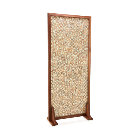 Brown Tan Spiral Room Divider