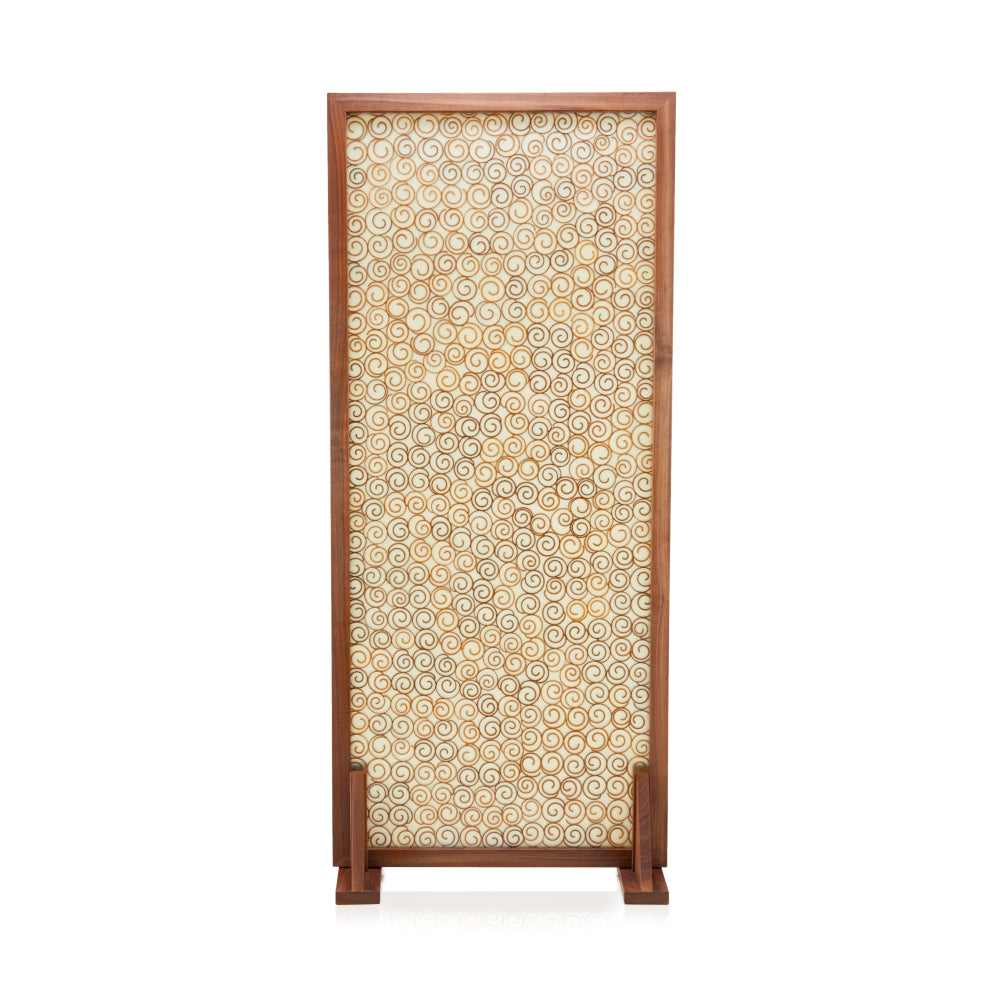 Brown Tan Spiral Room Divider