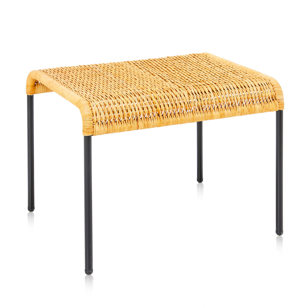 Wicker & Black Lightweight Ottoman