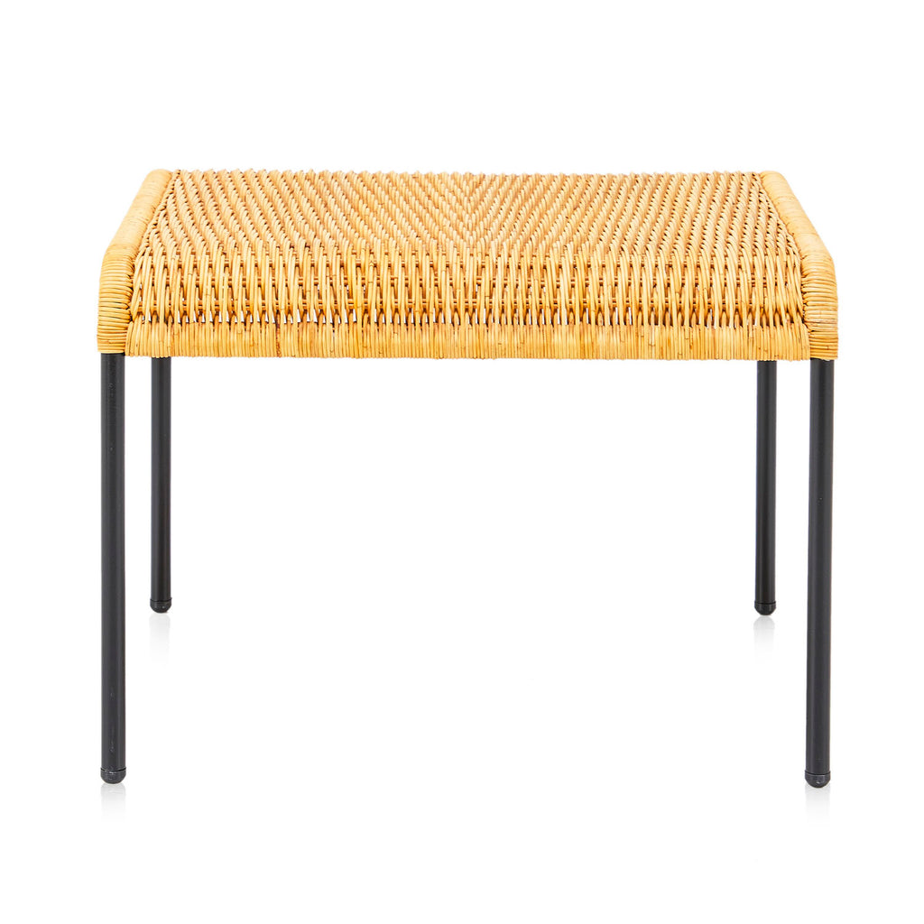 Wicker & Black Lightweight Ottoman