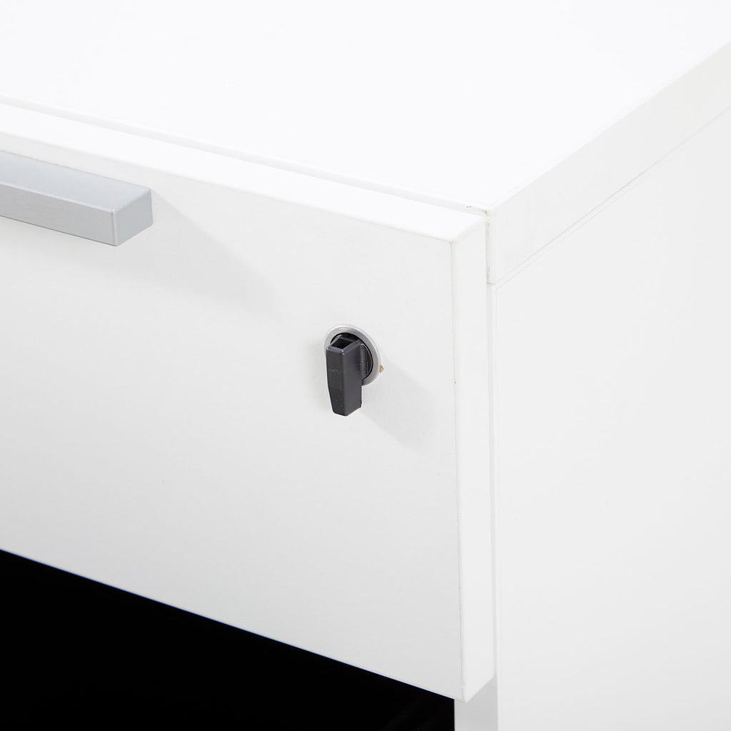 Contemporary White Filing Cabinet