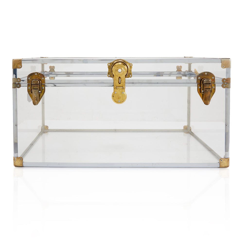 Lucite & Gold Clear Trunk