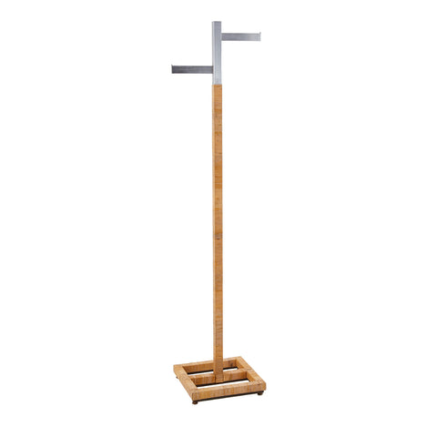 Wicker and Steel Coat Rack