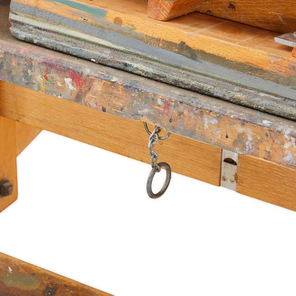 Wide Rolling Natural Wood Art Easel