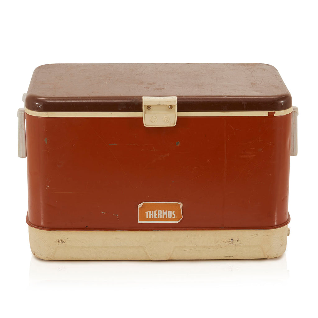 Vintage Red Thermos Brand Cooler