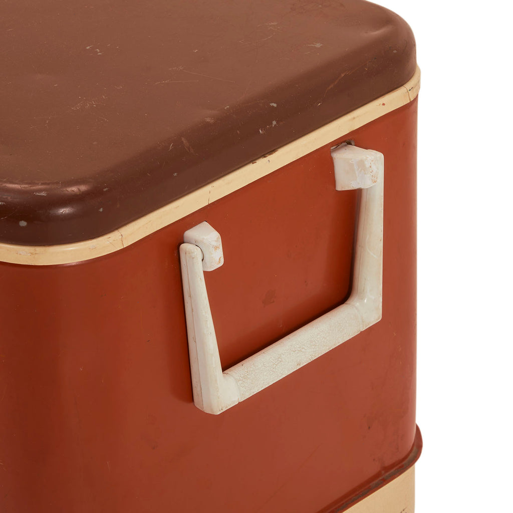 Vintage Red Thermos Brand Cooler