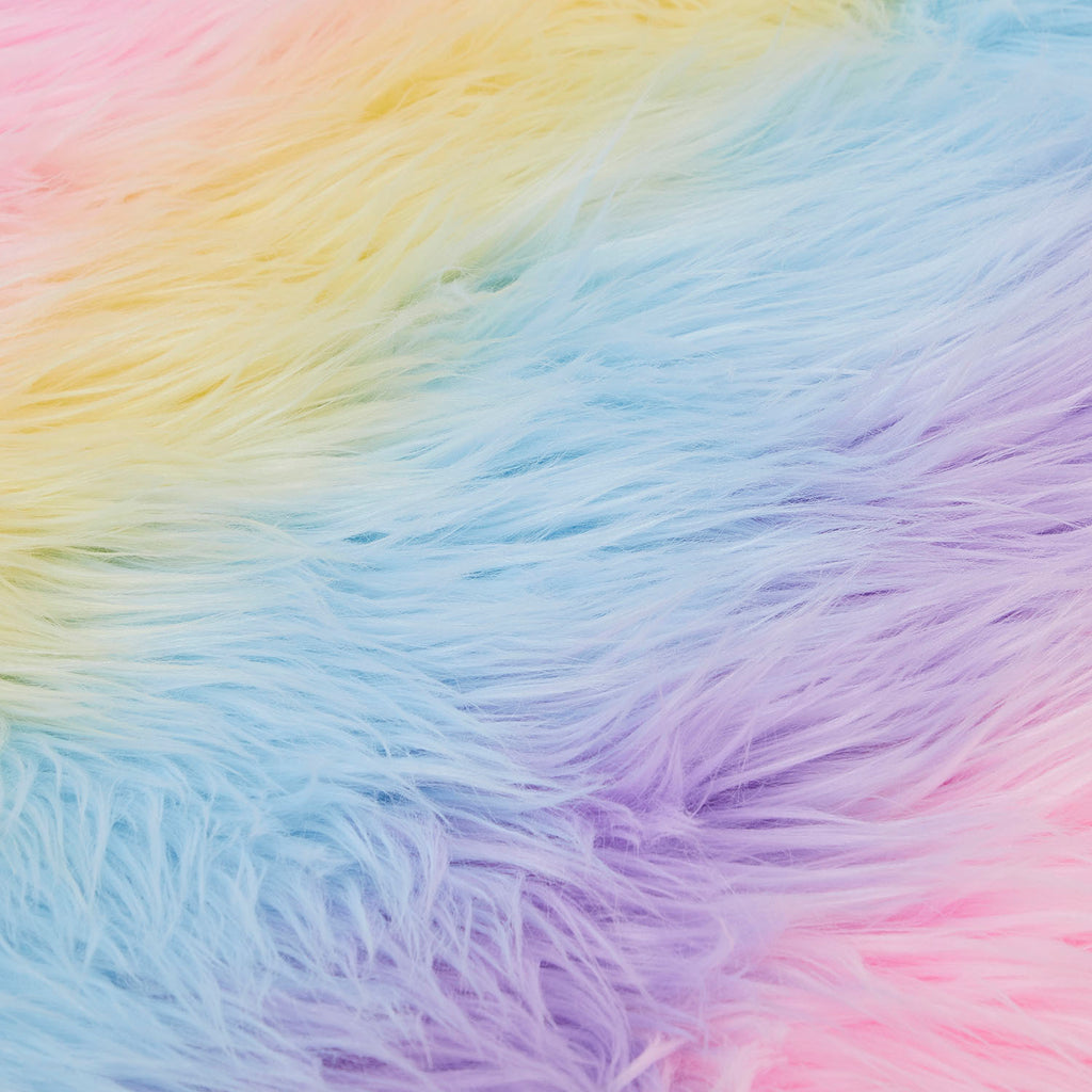 Pastel Striped Fur Blanket
