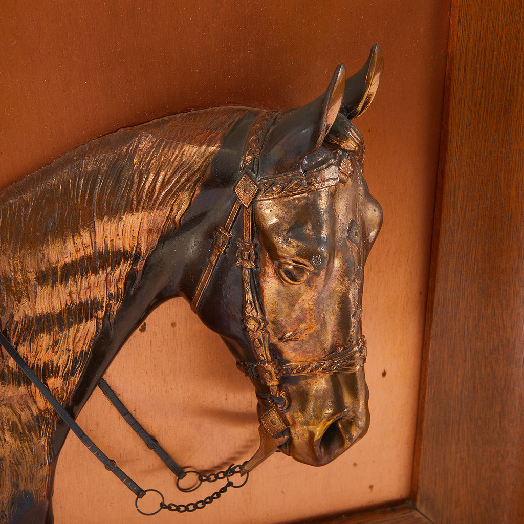 Copper Horse Bust Framed Wall Art (A+D)