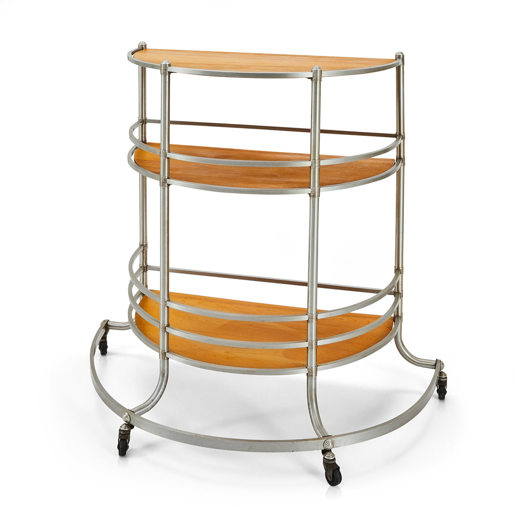 Half Circle Bar Cart Kitchen Shelf