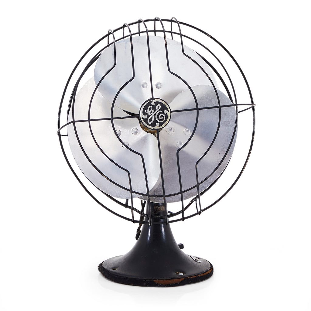 Black Wide-Blade GE Table Fan