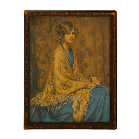 00.53 (A+D) Portrait of Blonde Girl in Blue Dress