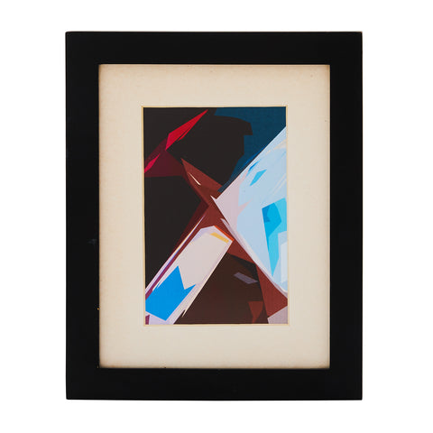0079 (A+D) Blue and Red Graphic Abstract Artwork