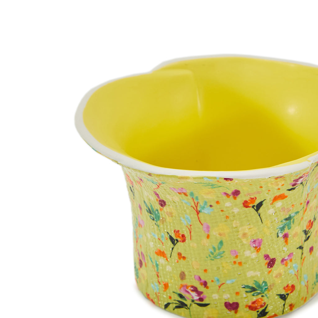 Yellow Floral Patterned Bowl (A+D)
