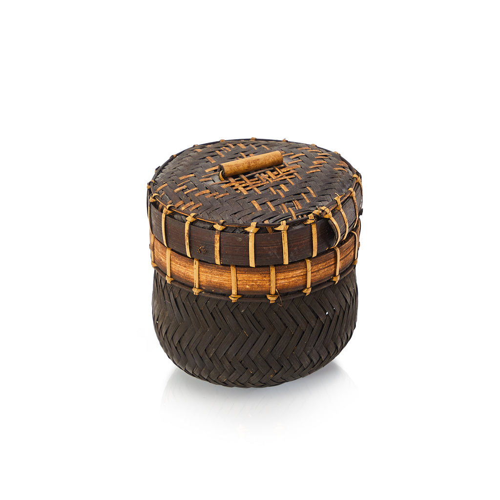Brown Dark Wicker Basket (A+D)