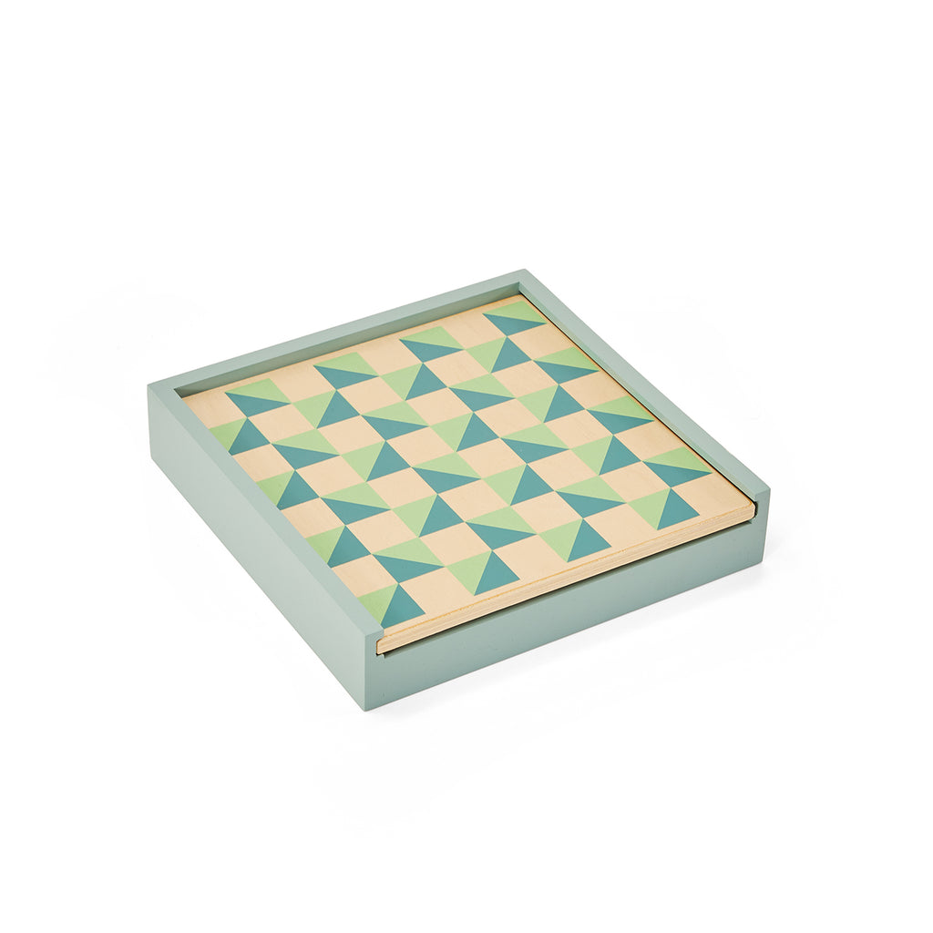 Blue Modern Chess & Checkers Set (A+D)
