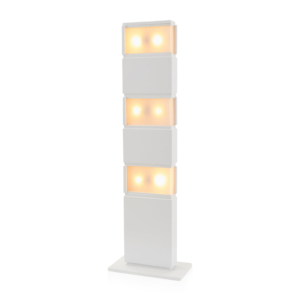White Rectangle Panels Floor Lamp