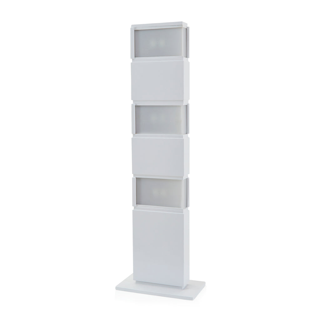White Rectangle Panels Floor Lamp