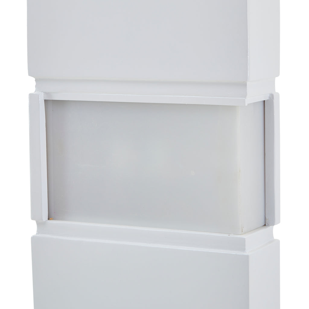 White Rectangle Panels Floor Lamp