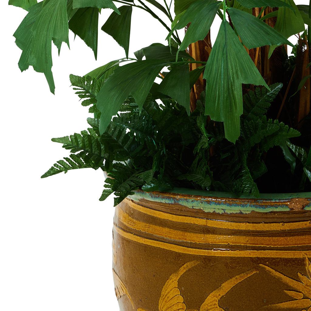 Large FauxPlant in Tan Urn Pot