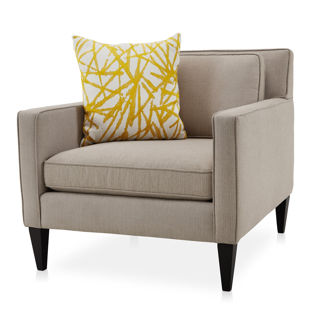 Yellow Abstract Streaks Pillow