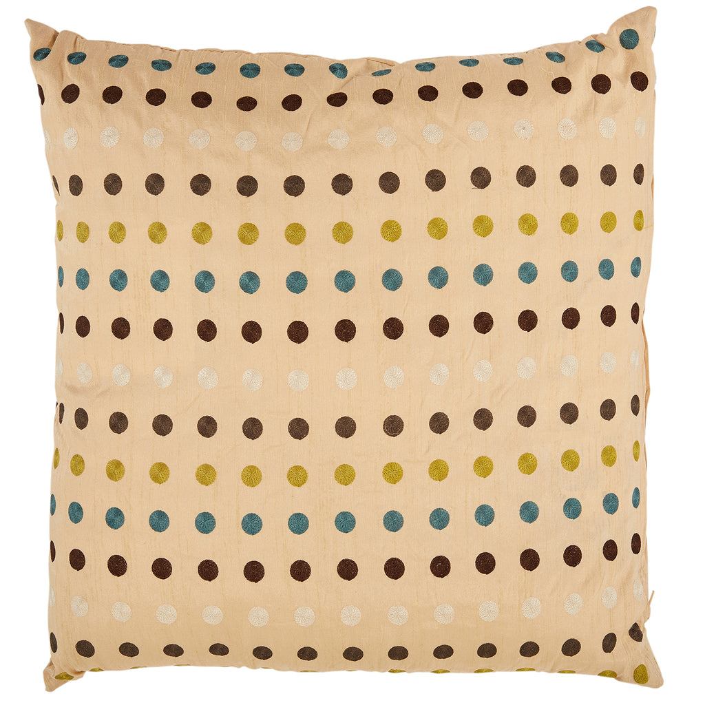 Tan Cool Polka-Dot Pillow