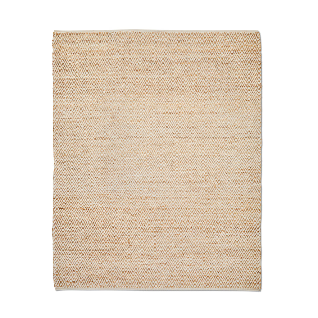 Large Natural Fiber Zig Zag Rug