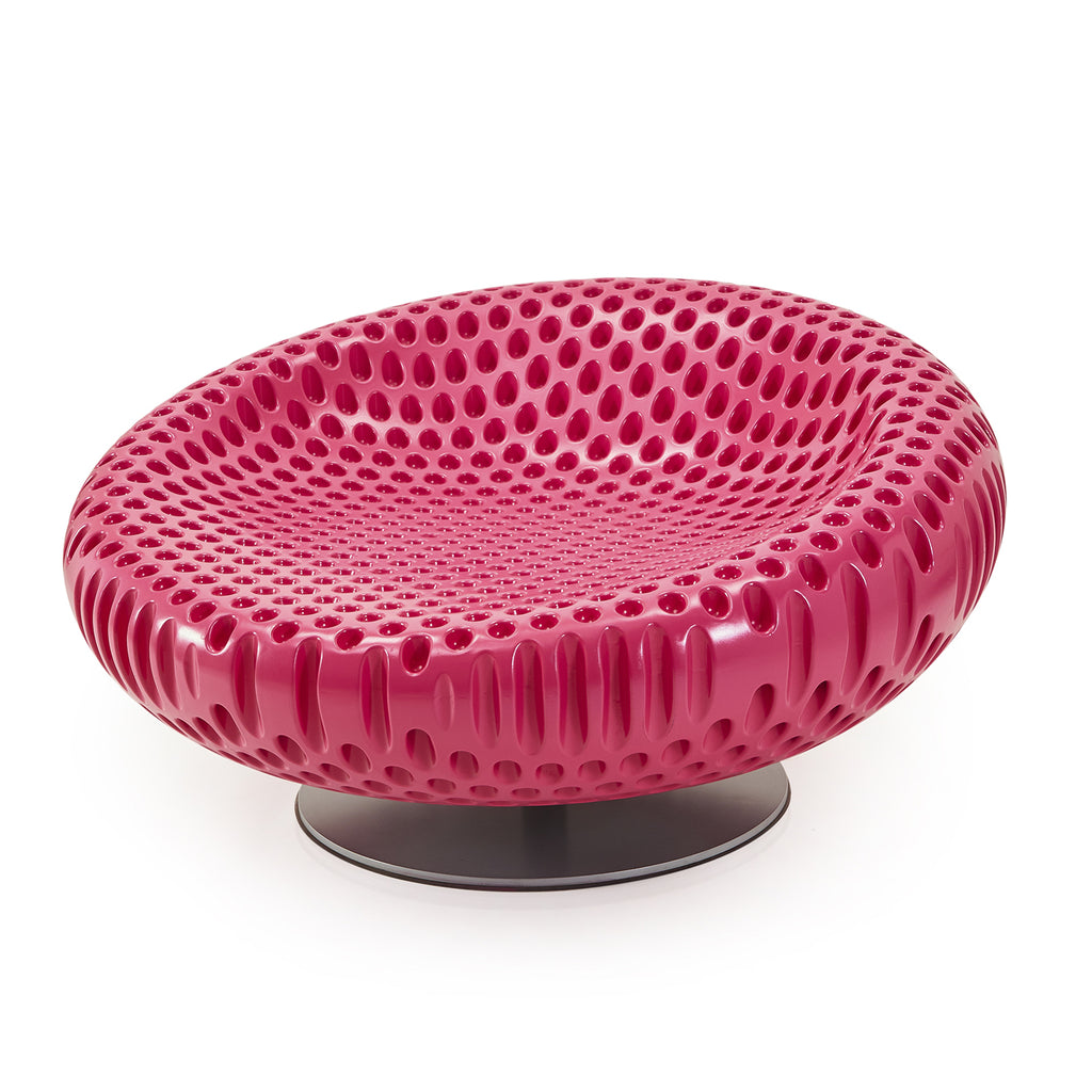 Magenta Golfball Futuristic Lounge Chair