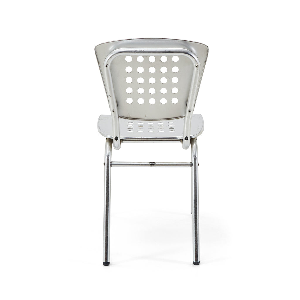 Chrome Perforated Cafe Dining Chair