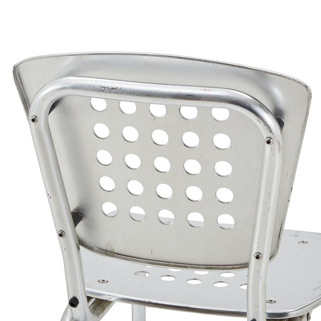 Chrome Perforated Cafe Dining Chair